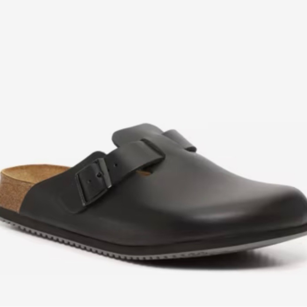 Birkenstock Men's Black Leather Slip-On Loafers